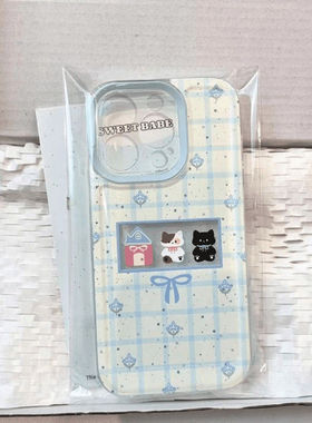 看家猫咪苹果17/16/15pro手机壳华为mate60适用p50荣耀100红米note11女OPPOreno13/9/8小米14/vivos12日韩x80