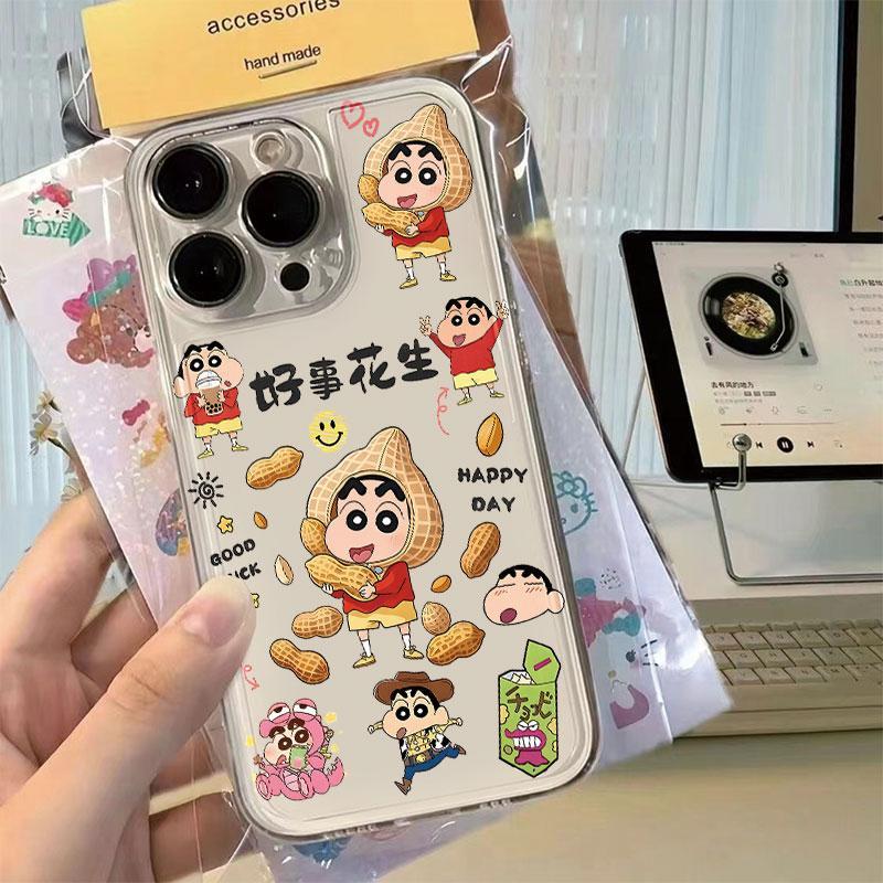 适用iphone16promax手机壳苹果13/15/12/11保护套xr华为p70vivox100小米14荣耀oppo红米k60/note10/9蜡笔小新