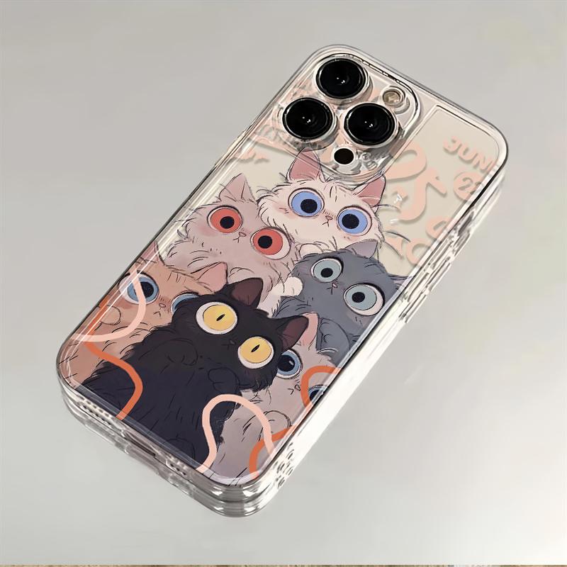 干瞪眼猫咪适用苹果17手机壳iPhone14/16/15promax新款11华为nova13荣耀60红米note10女opporeno7小米vivos12