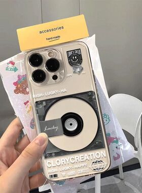 复古唱片适用苹果16/15pro手机壳超薄华为mate60软壳p50荣耀100红米note11/9女OPPOreno13小米14/vivos12/x80
