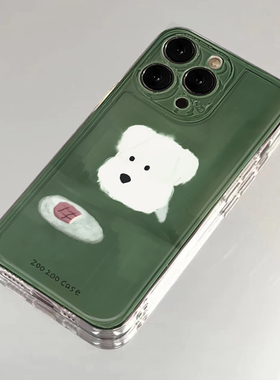 油画狗狗适用苹果15promax手机壳iphone16/12卡通mate60透明红米note13防摔小米14华为pura70荣耀软壳vivoppo