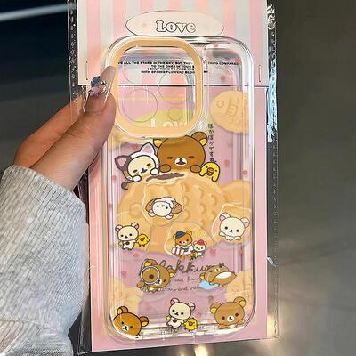 鲷鱼烧轻松熊适用苹果17/16pro手机壳华为pura70/p50套mate60红米note11女OPPOreno13/9/8小米14/vivos12/s15