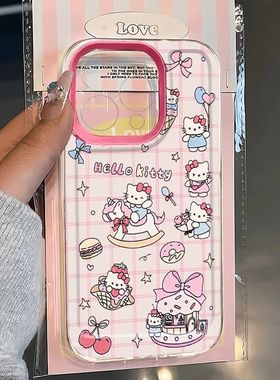 木马KT猫适用苹果17/15pro手机壳华为mate60超薄p50荣耀100红米note11女OPPOreno13/9/8/7小米14/vivos12/s16