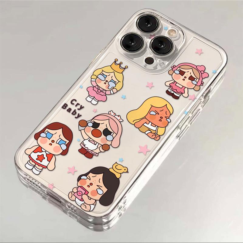 粉星星哭娃适用苹果17/16pro手机壳华为pura70/p50软壳mate60红米note11女OPPOreno13/9/8小米14/vivos12/s15