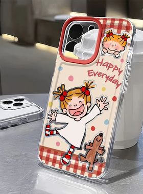 可爱女孩适用iphone16promax手机壳苹果13/15/12/11保护套xr华为p70vivox100小米14荣耀oppo红米k60/note10/9