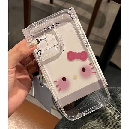 KT猫咪适用苹果17/16pro手机壳华为mate60超薄p50荣耀100红米note11女OPPOreno13/9/8小米14/vivos12/s15软壳