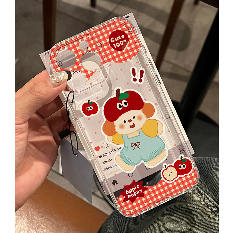 可爱小狗适用苹果16promax手机壳iPhone17/12小米15/14/11荣耀100华为p50红米k70女opporeno13新款vivox60s10