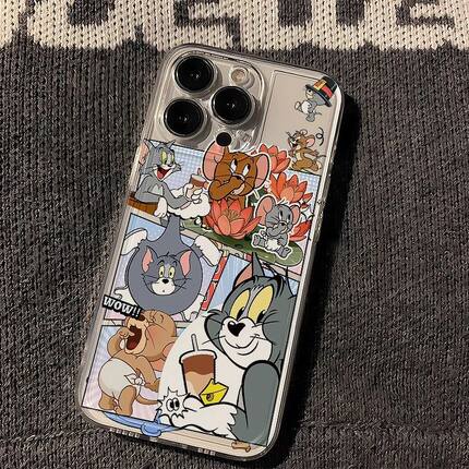 猫和老鼠适用苹果17/16pro手机壳华为mate60超薄p50荣耀100红米note11女OPPOreno13/9/8/7小米14/vivos12/s15