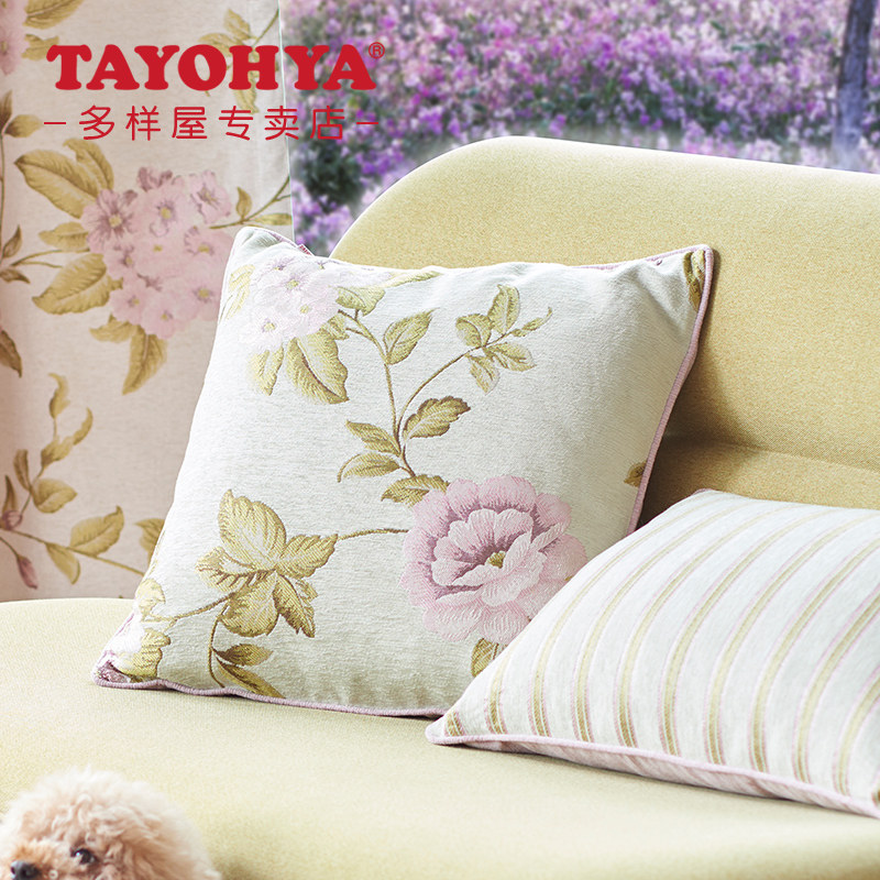 TAYOHYA多样屋正品 花锦绣靠垫套 田园风条纹抱枕腰枕套不含芯,居家布艺,靠垫/抱枕,淘宝优惠券,粉丝福利购,淘宝优惠卷