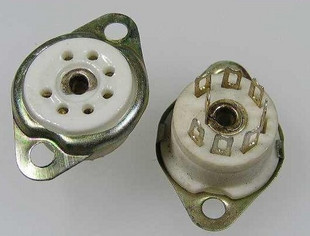 6J2 6J3 6J4 6K4 小七脚管座用于6J1 6J5 6Z4电子管 早期镀银