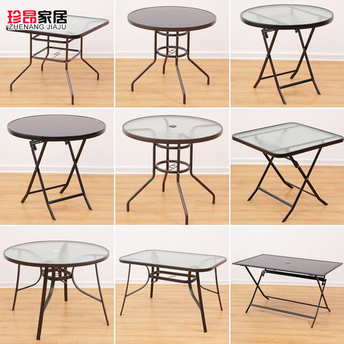 能晒能淋钢化玻璃户外休闲桌椅