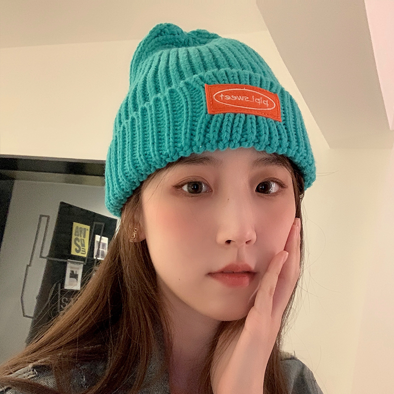 毛线帽网红圆脸适合冬季