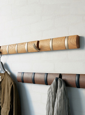 Umbra挂衣架衣架壁挂挂钩钩墙壁实木玄关进门墙上北欧挂衣钩挂架