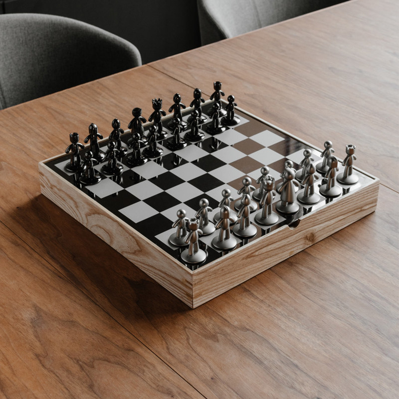 umbra国际伙伴象棋摆件小装饰家居高档实木创意设计礼品初学套装