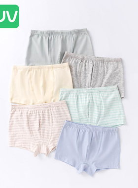 【19.9元断码清仓】euv儿童内裤男童纯棉夏季薄款平角裤三角裤