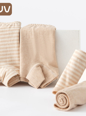 euv 女童内裤儿童纯棉a类平角宝宝不夹屁屁四角女孩彩棉三角短裤