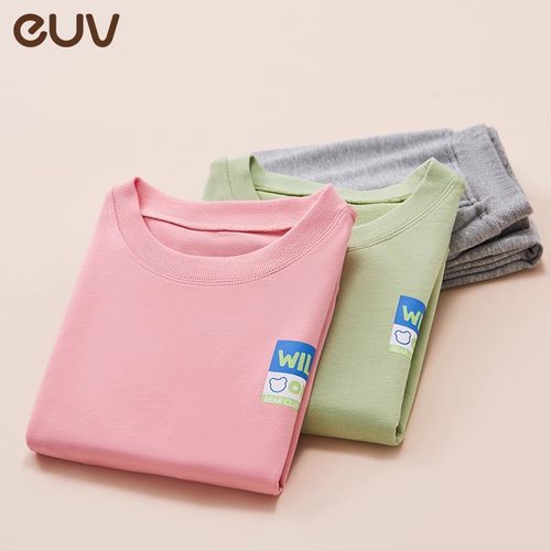 euv儿童睡衣套装春秋款可外穿