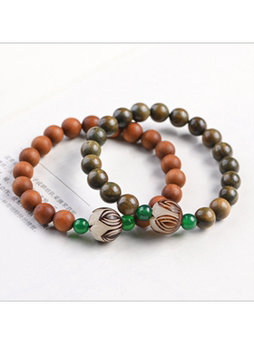 绿檀木佛珠手串菩提女崖柏文艺