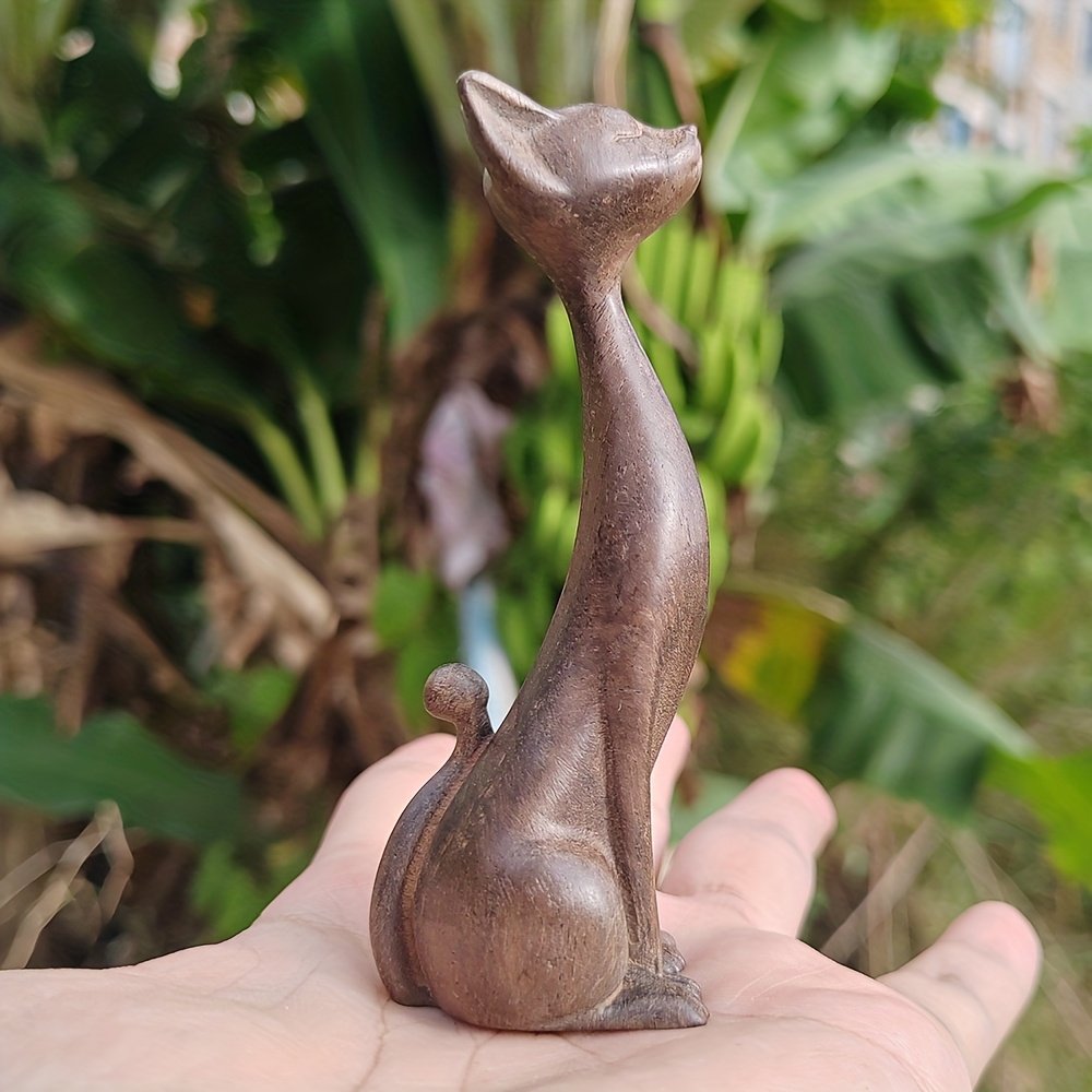 国风实木雕刻可爱猫咪摆件坐姿猫咪简约家居书架桌面摆设装饰品,饰品/流行首饰/时尚饰品新,摆件,淘宝优惠券,粉丝福利购,淘宝优惠卷