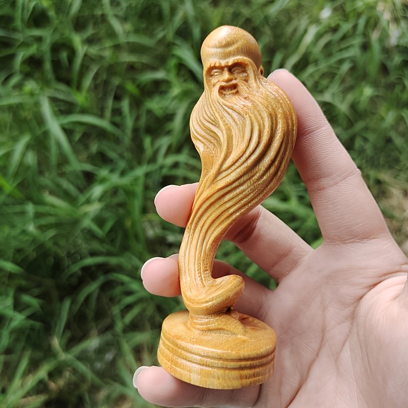 木雕寿星公摆件玄关书房装饰品艺术雕刻人物文化主题收藏工艺品