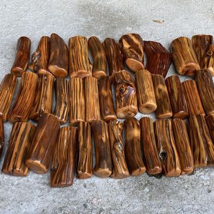 太行崖柏成化红优骨料料手工把玩把件工艺品【手把件】老虎手把件