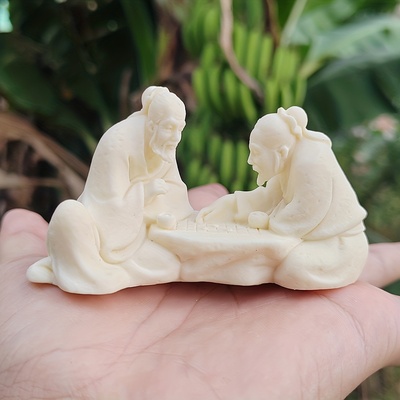 树脂雕刻对弈老者下棋摆件家居装饰办公室桌面摆设创意礼品送朋友