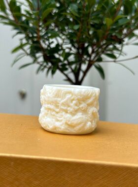 象牙果雕刻九龙扳指龙年款男士大戒指复古民族风象牙果龙纹指环