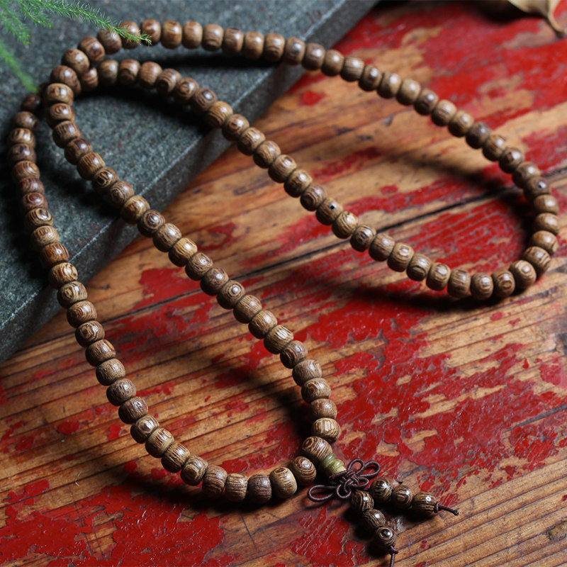 简约素串鸡翅木苹果珠佩戴盘玩把玩手串实木佛珠念珠手链工艺饰品