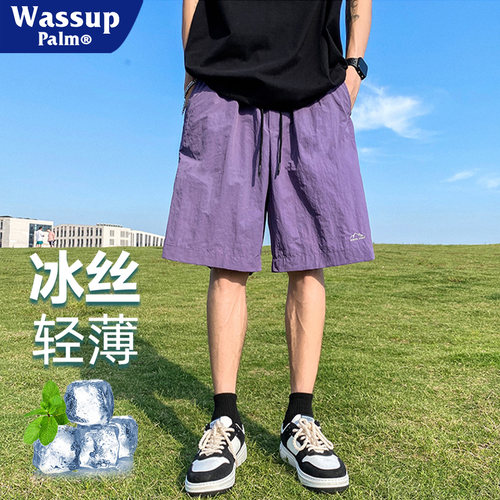 WASSUPPALM美式运动短裤男2026