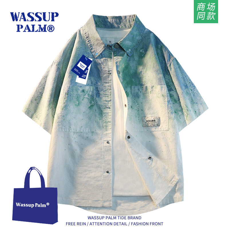 WASSUPPALM短袖衬衫男士2025夏图片