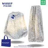 圆领卫衣休闲裤 WASSUP 一整套 2025新款 春秋季 PALM运动服套装 男款