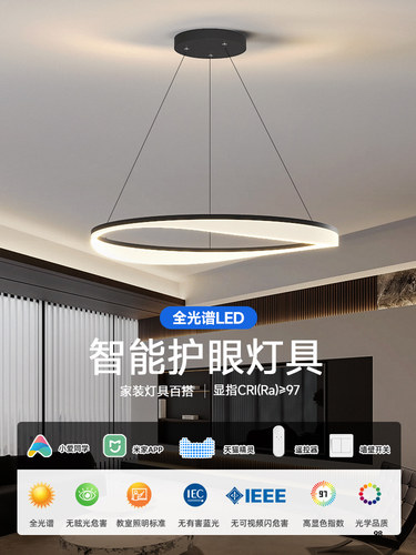 中山灯2025新款现代休闲餐厅客厅吊灯意大利极简主义灯豪华环厅主
