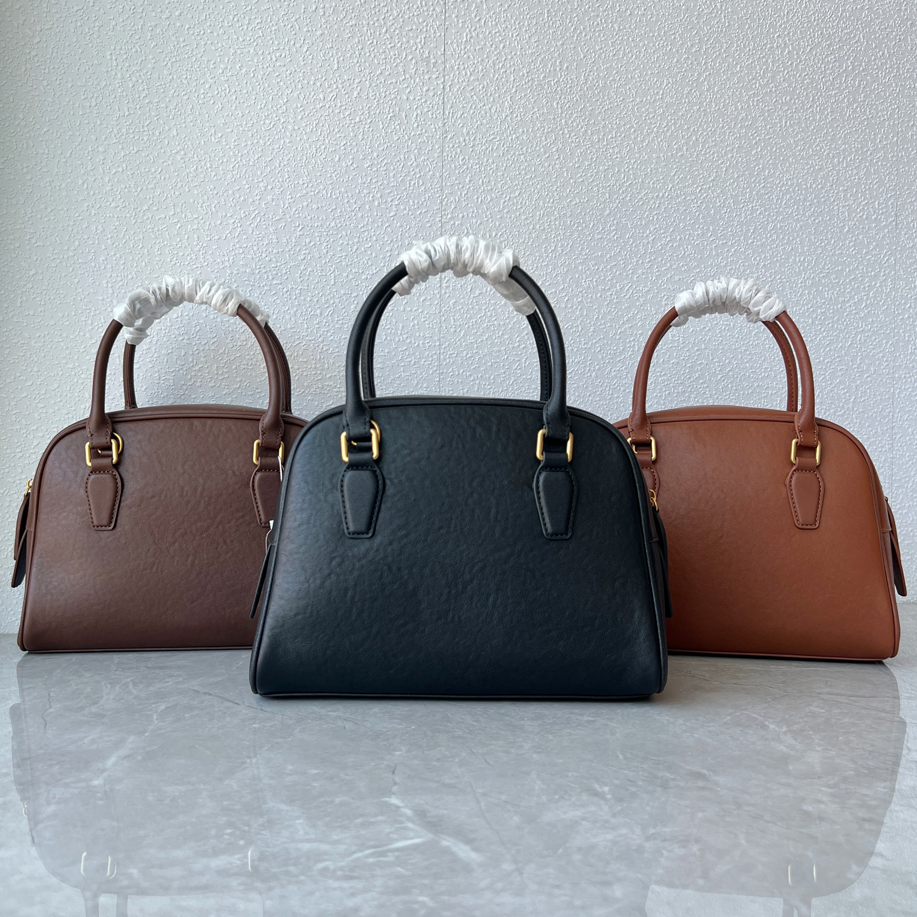 外贸订单头层植鞣牛皮波士顿包百搭质感手提包真皮秋冬斜跨女包包