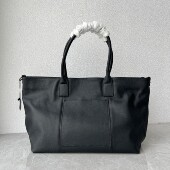 出口外贸订单特大号托特包荔枝纹头层牛皮通勤单肩包大容量手提包