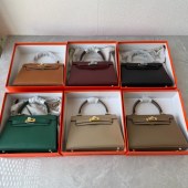 高品质牛皮二代凯莉包小众高级质感手提包真皮单肩斜跨女包小包潮