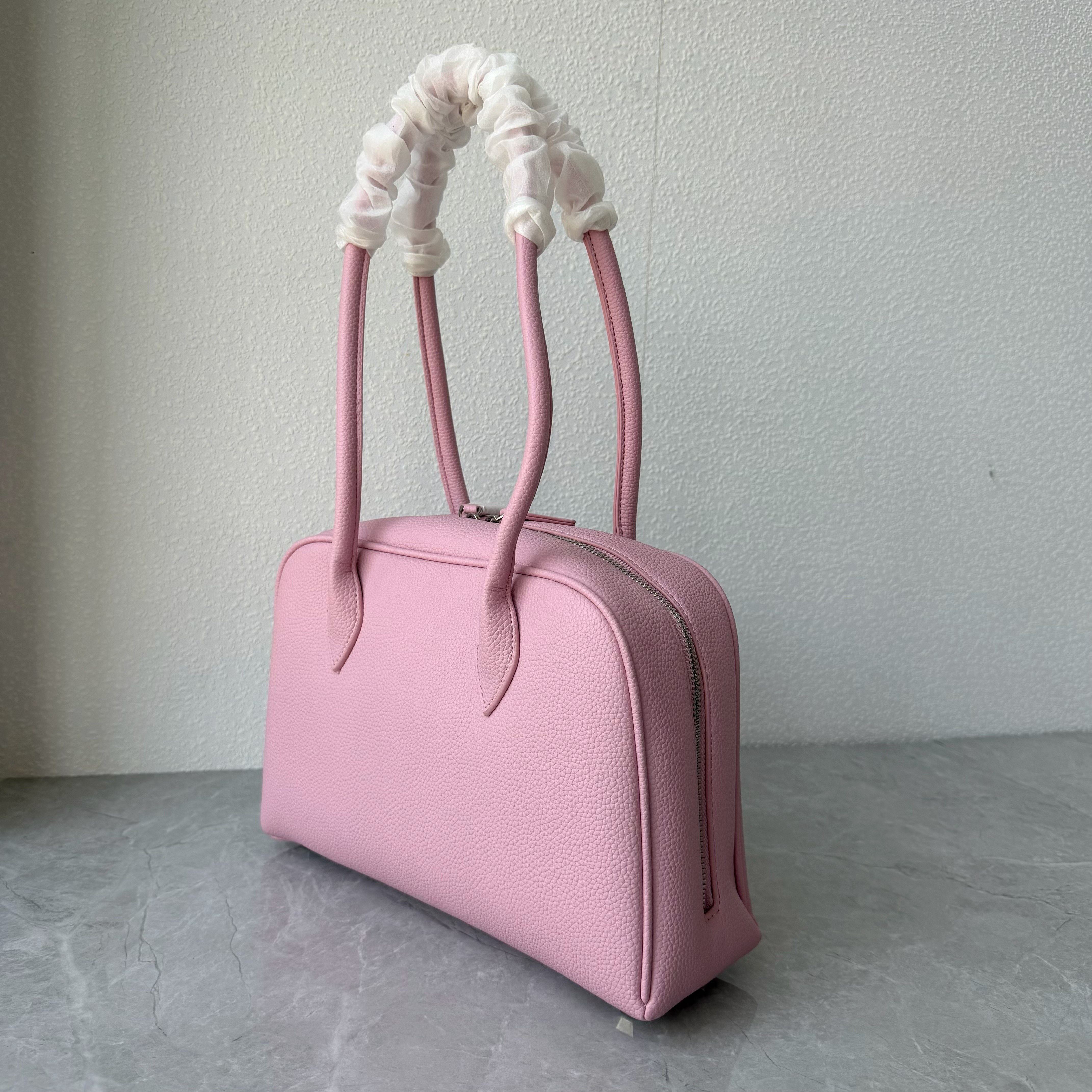 广州货~进口pu保龄球单肩包轻便大容量波士顿包韩版通勤手提女包