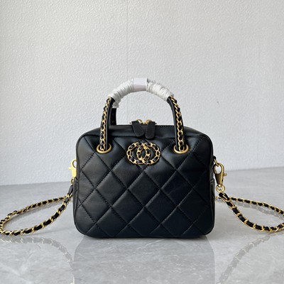 真皮羊皮2025新款小香风高级质感手提包软皮菱格链条百搭斜跨女包