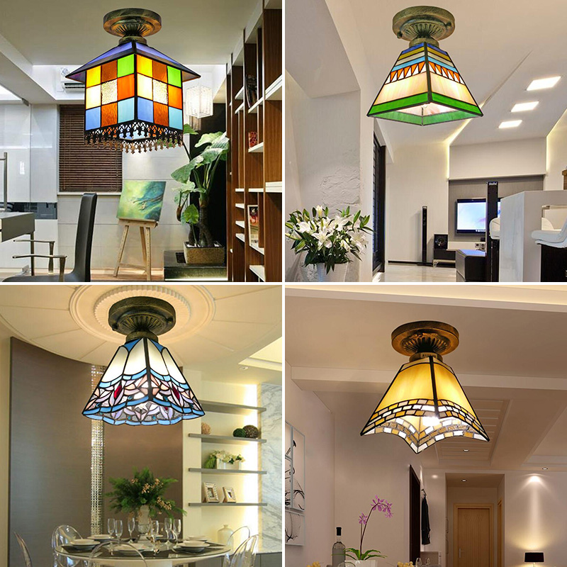 简欧美式乡村地中海田园LED房子灯欧式走廊玄关门厅阳台吸顶灯具