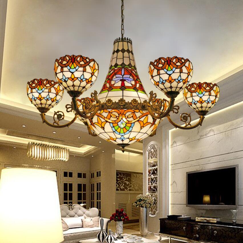 蒂凡尼美式复古东南亚风别墅吊灯