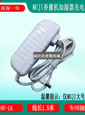 大号香薰机加湿器NSA24EU-240100充电器24V1A电源适配器白色