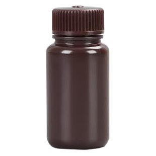 HDPE棕色试剂瓶大口广口8/10/30/60/125/250/500ml 实验室塑料瓶分装瓶 耐腐蚀 耐低温