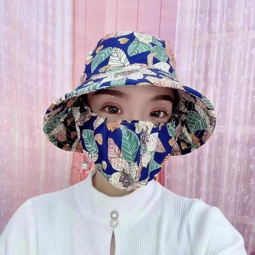 新款帽子口罩一体遮阳防晒帽，妈妈款遮脸防紫外线，遮阳防晒又好