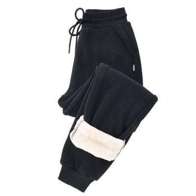 超长女士羊羔绒休闲束脚加厚裤子