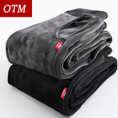 运动裤 加绒超长加厚高个子170欧美金丝绒双面绒加大码 女裤 加长版