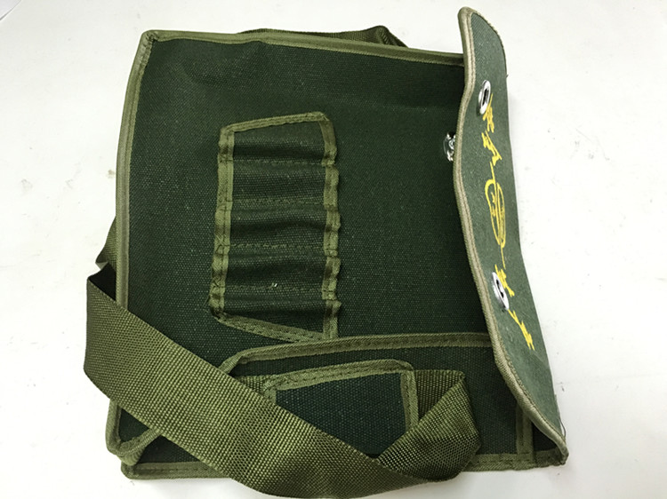 结实绿帆布工具包/加固厚维修电工包 多功能单肩包 工具袋图片