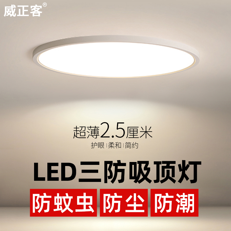 威正客led简约卧室三防吸顶灯