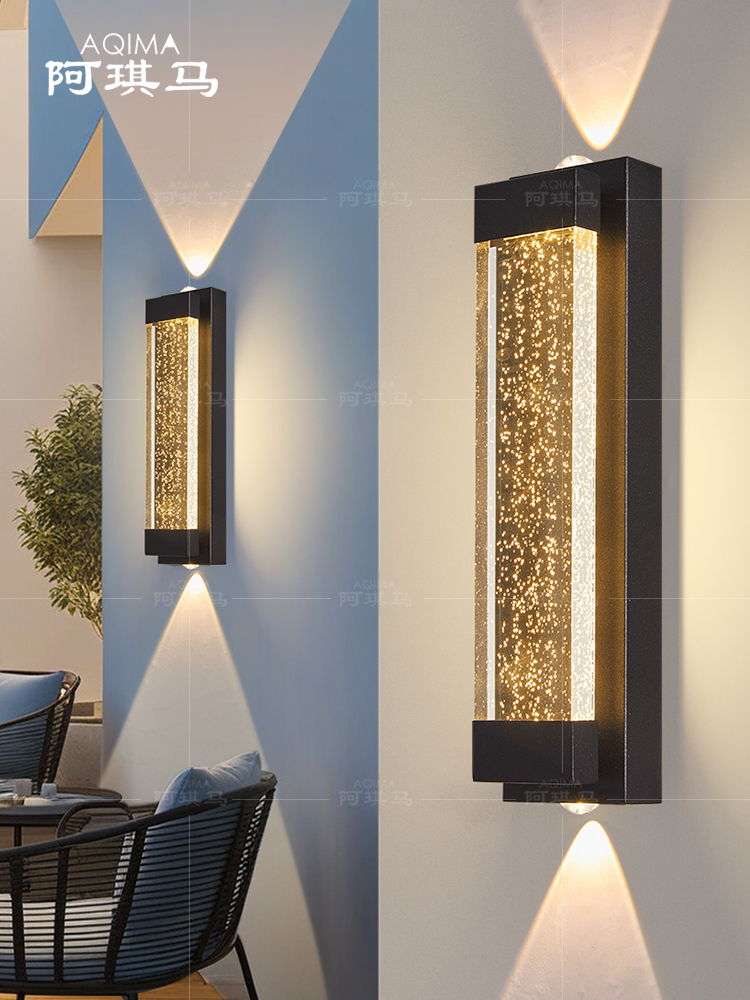 太阳能壁灯户外庭院门灯防水花园庭院可洗壁灯门两侧壁灯