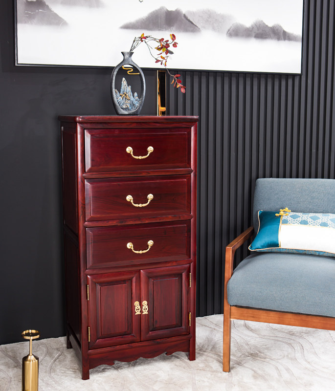 红木家具五斗柜卧室实木柜子置物柜南美酸枝木收纳柜三斗柜抽屉柜