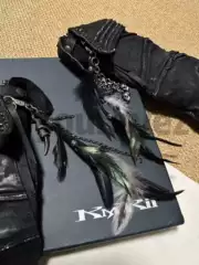 「Rabbit.B」Dark Visual Style Pioneer Feather Accessory Bag Pendant Keychain Pants Decoration