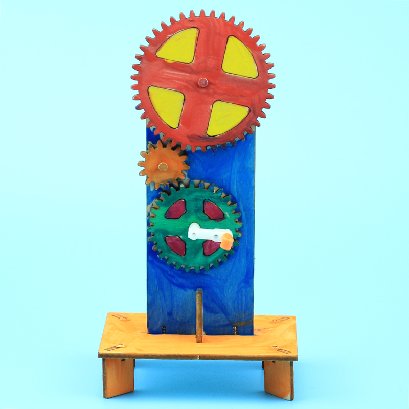 儿童科学实验玩具齿轮传动小学生diy手工材料科技小制作科普机械